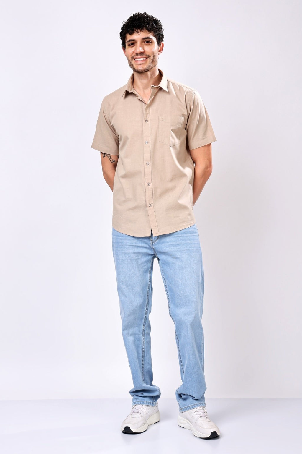 Stylox Regular Fit Half Sleeve Solid Casual Shirt for Men