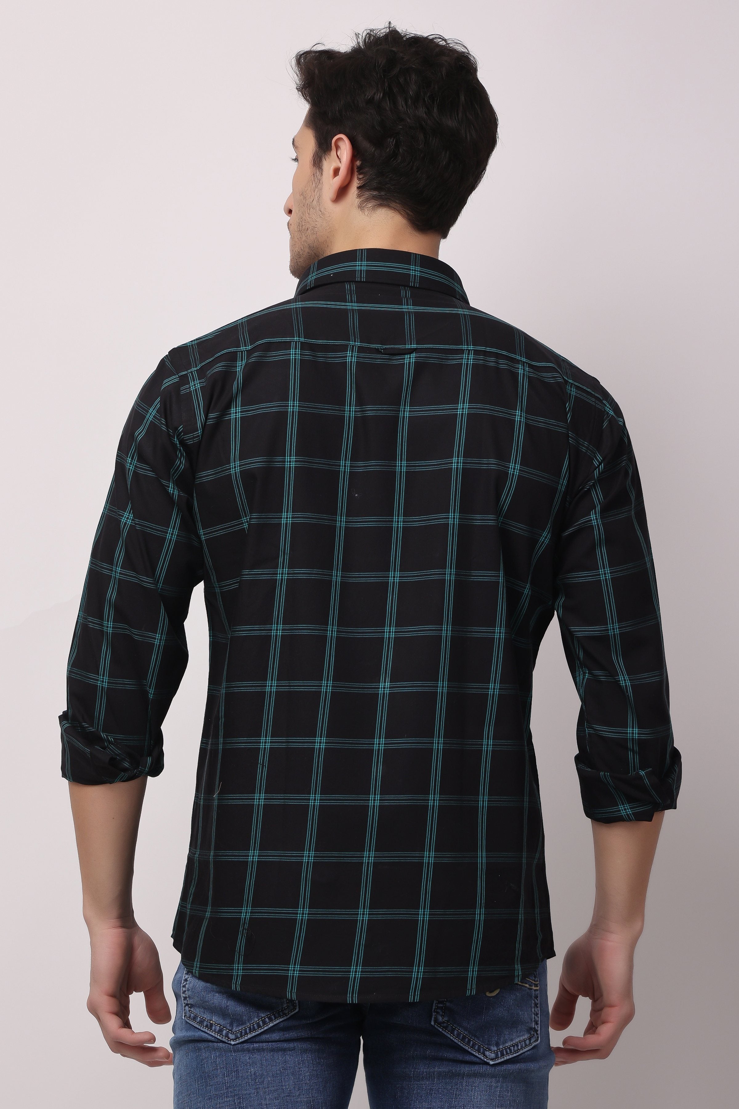 Stylox Regular Fit Full Sleeve Check Casual Shirt For Men's