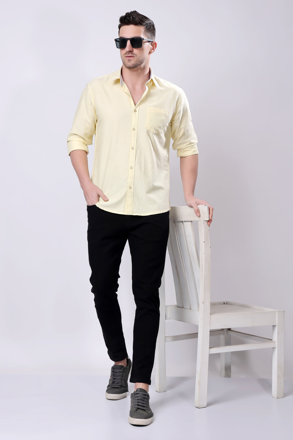 Stylox Full Sleeve Solid Casual Shirt For Men's