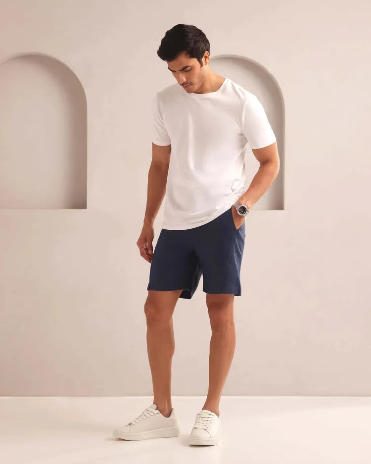Navy Bonzai Relaxed Shorts