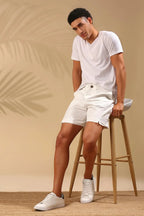 White Bonzai Relaxed Shorts