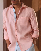 Peach Full Sleeve Breath Shirt