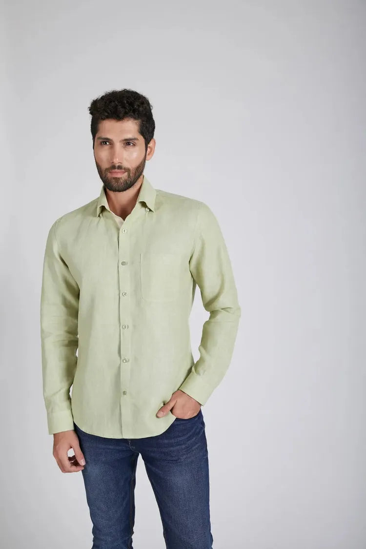 Green Full Sleeve Breath Shirt