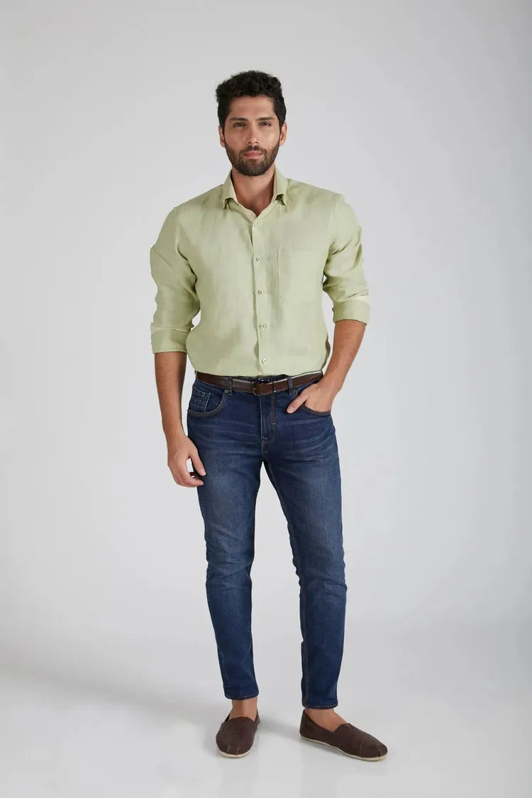 Green Full Sleeve Breath Shirt