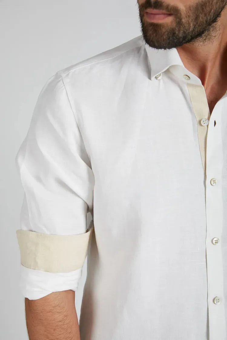 White Full Sleeve Breath Shirt