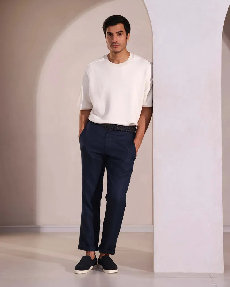Navy Tailored Cedar Pants