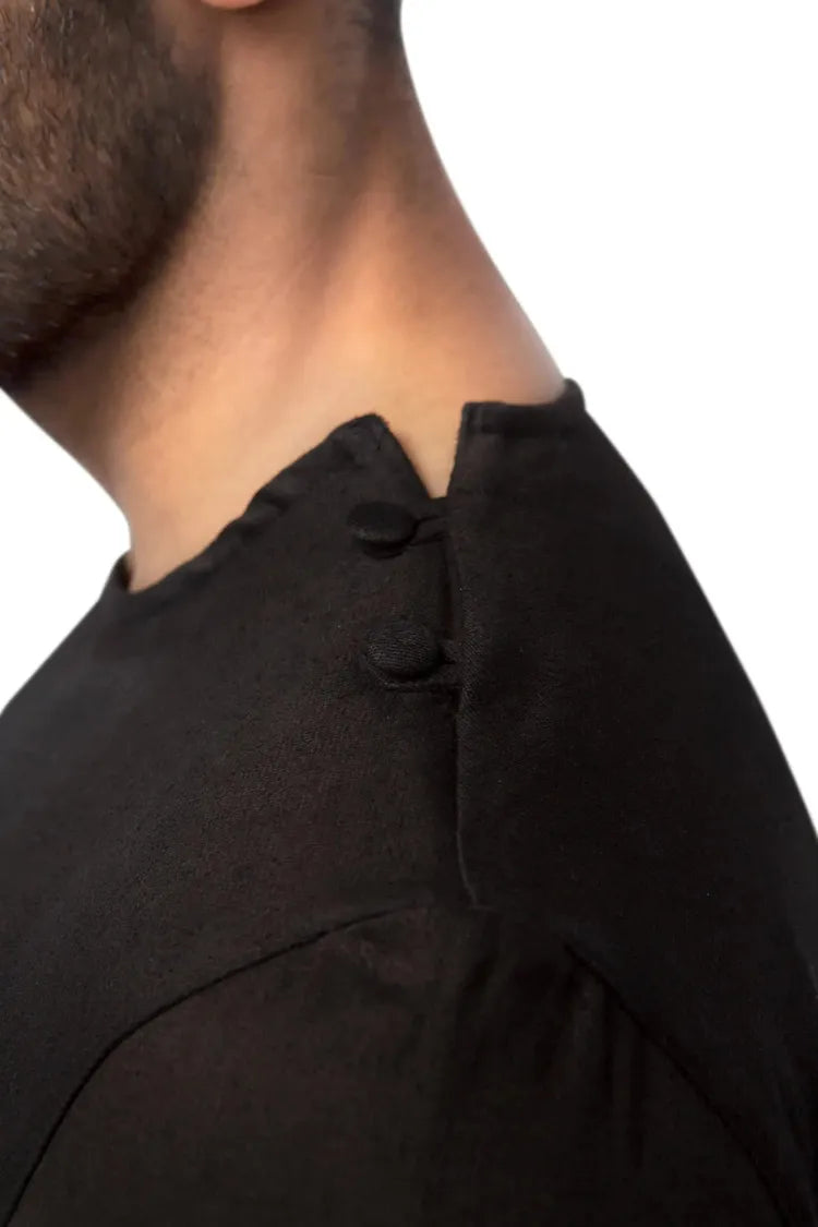 Black Crackle Casual Kurta