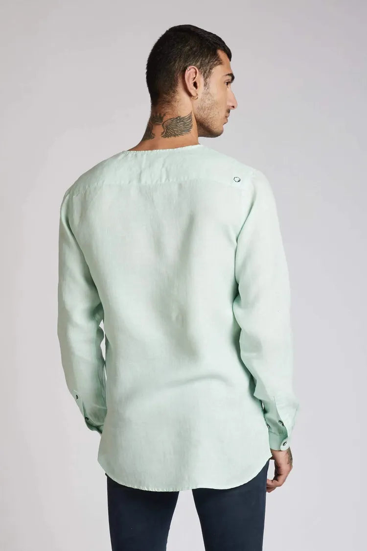 Mint Crescent V Neck Kurta
