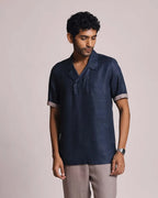 Navy Blue Relaxed Fit Indigo Casual Shirt