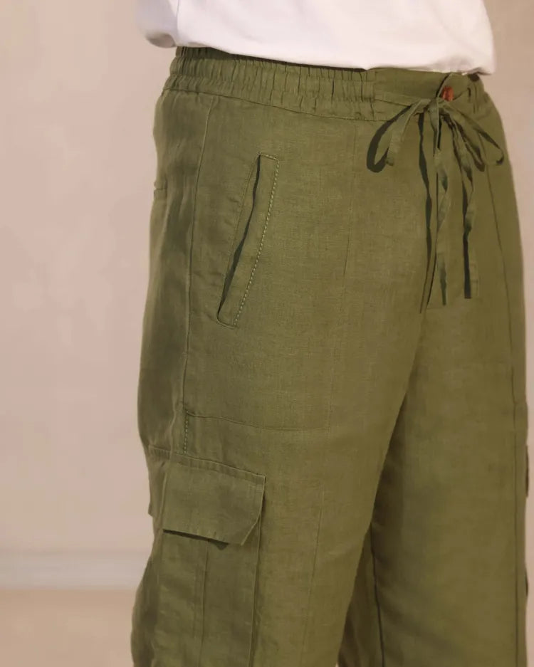 Olive Green Juniper Cargo Joggers