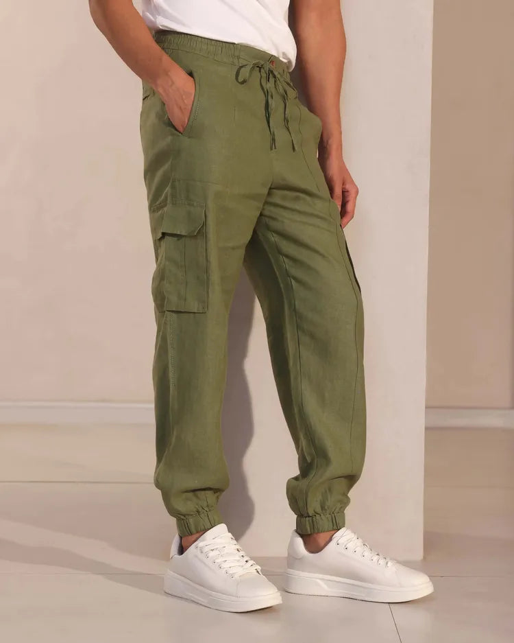 Olive Green Juniper Cargo Joggers