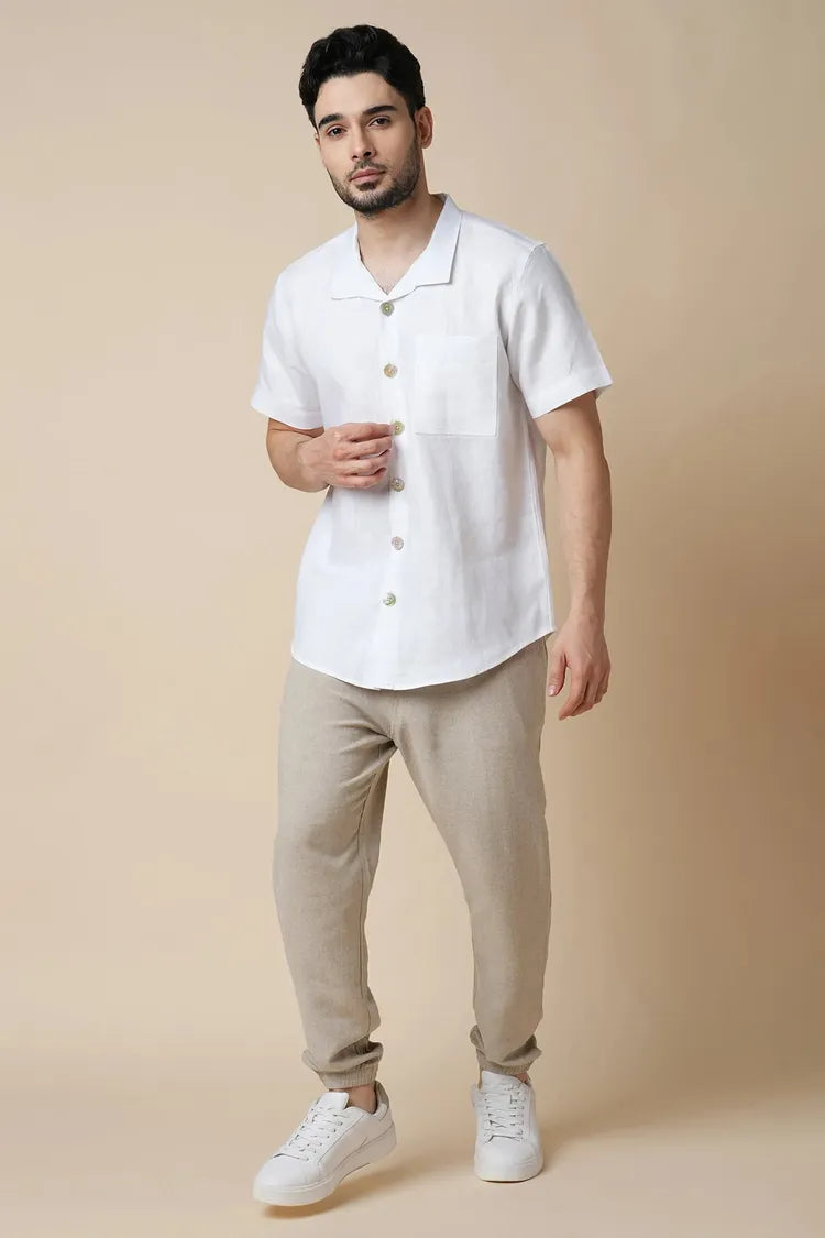 White Cuban Collar Oasis Shirt