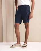 Navy Relaxed Fit Onyx Cargo Shorts