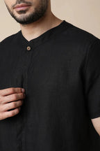 Black V Neck Placibo Holiday Shirt
