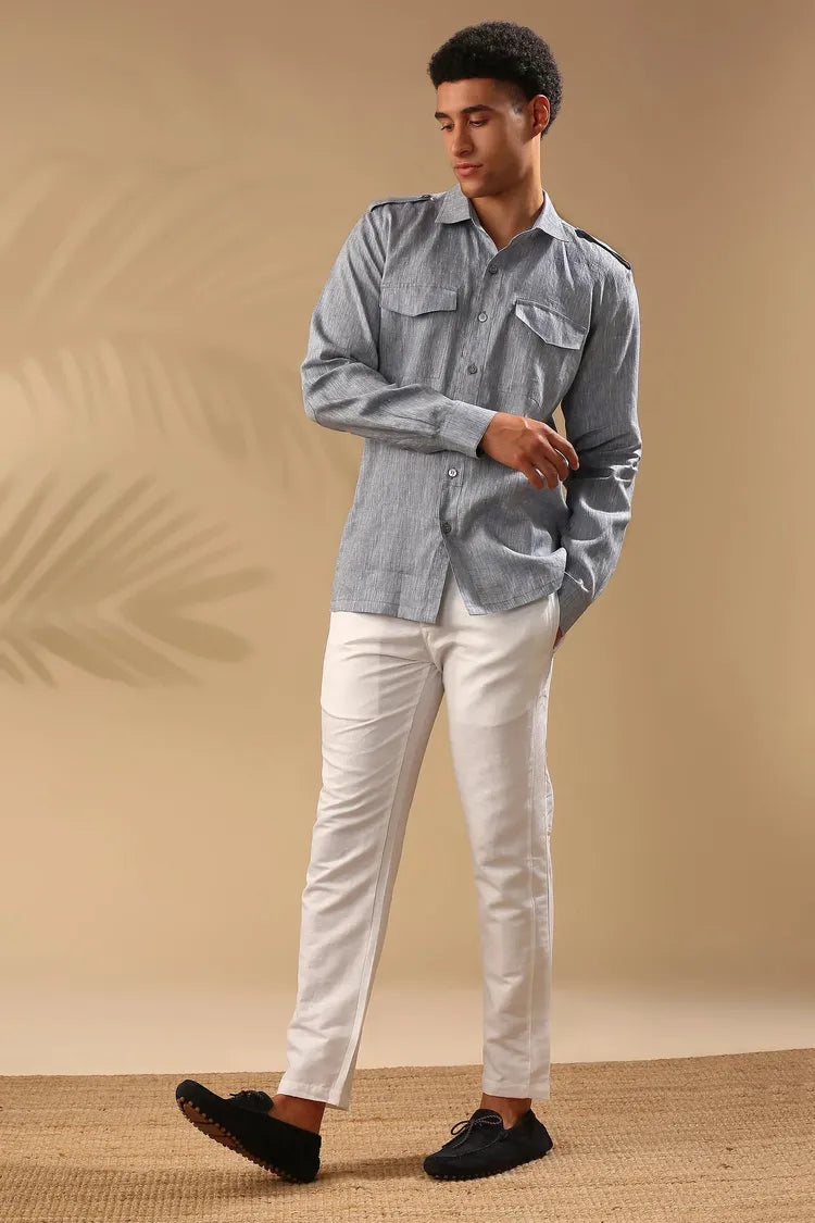 Blue Sequoia Elbow Patch Shirt