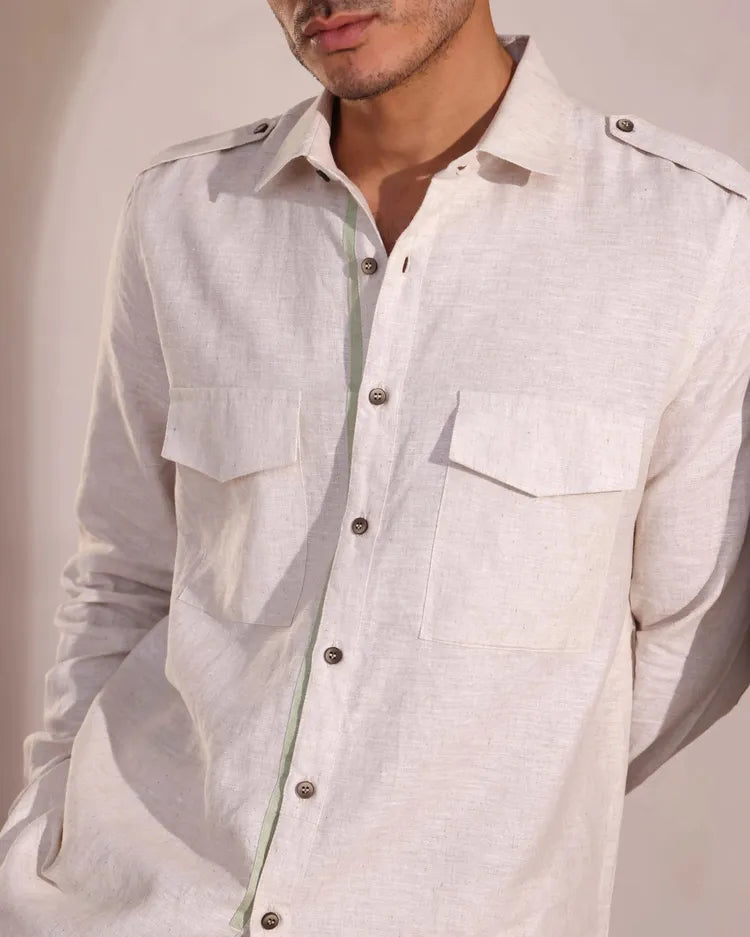 Khaki Sequoia Elbow Patch Shirt