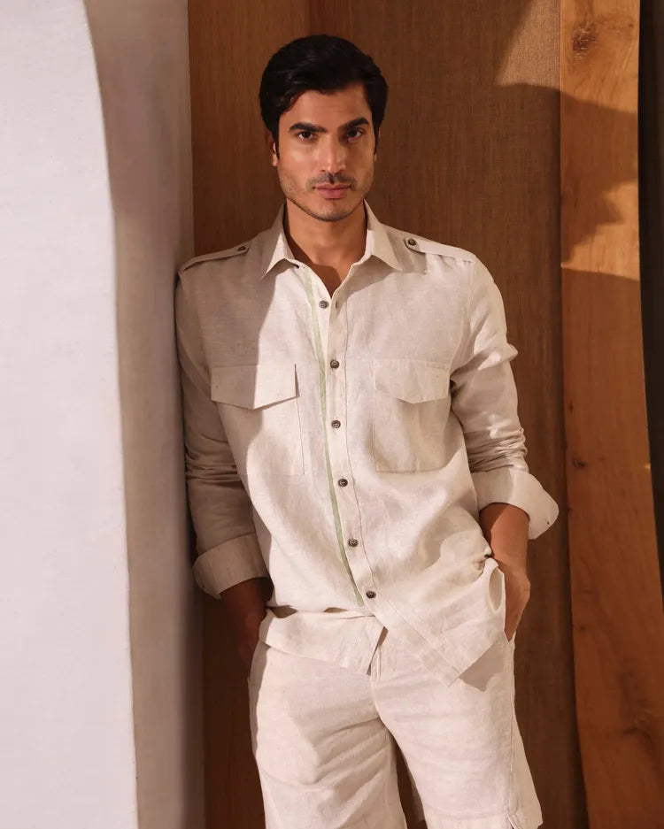 Khaki Sequoia Elbow Patch Shirt