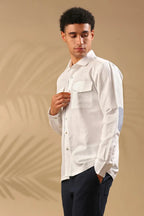 White Sequoia Elbow Patch Shirt