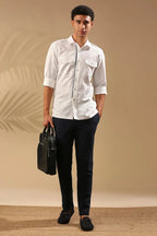 White Sequoia Elbow Patch Shirt