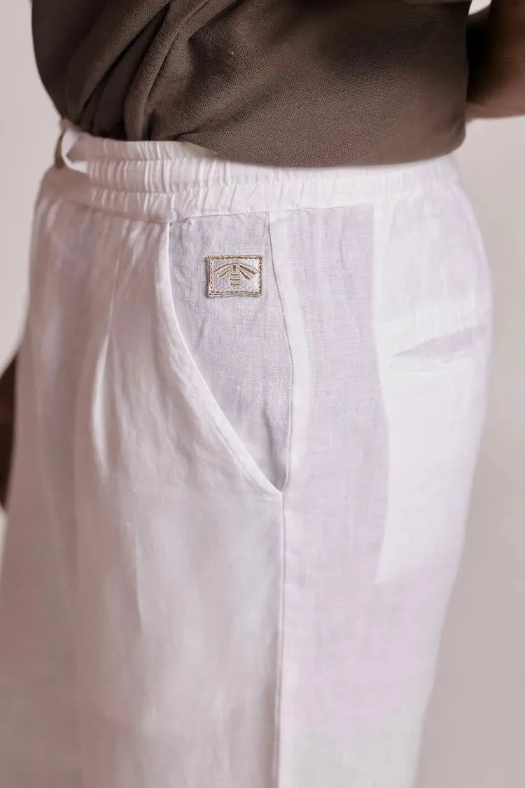 White Relaxed Fit Siesta Pants