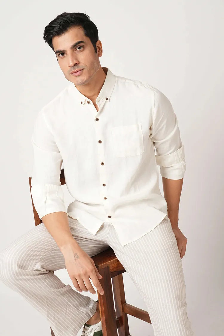 White Classic Velocity Buttondown Shirt