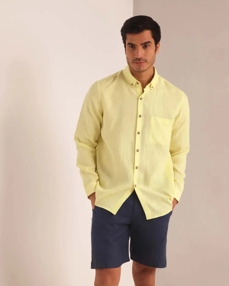 Yellow Classic Velocity Buttondown Shirt