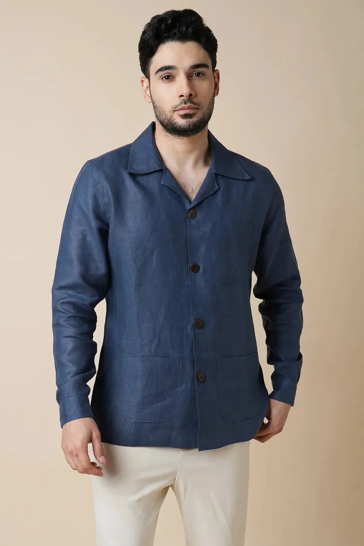 Navy Zenith Shacket Shirt
