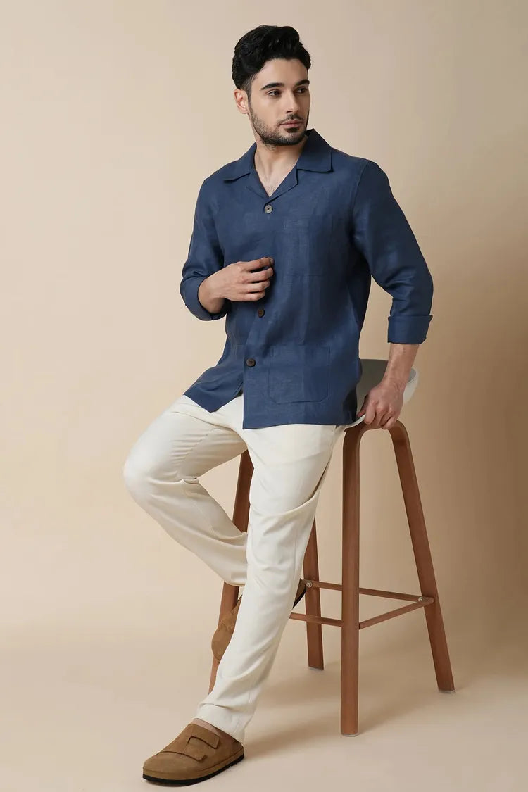 Navy Zenith Shacket Shirt