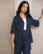 Navy Comfort Fit Amber Shacket