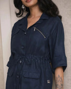 Navy Comfort Fit Amber Shacket
