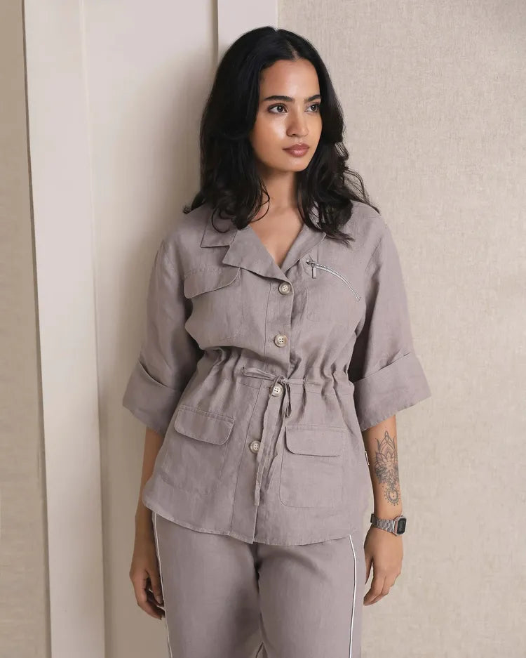 Khaki Comfort Fit Amber Shacket