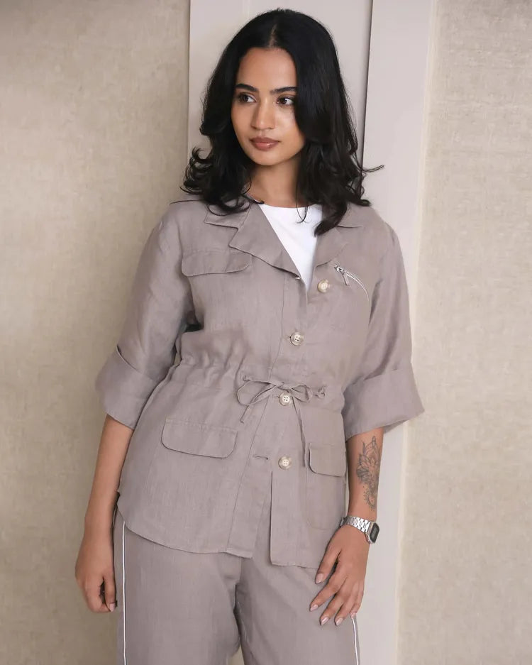 Khaki Comfort Fit Amber Shacket