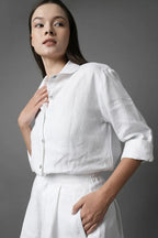 White Classic Calm Full Sleeve Shirt