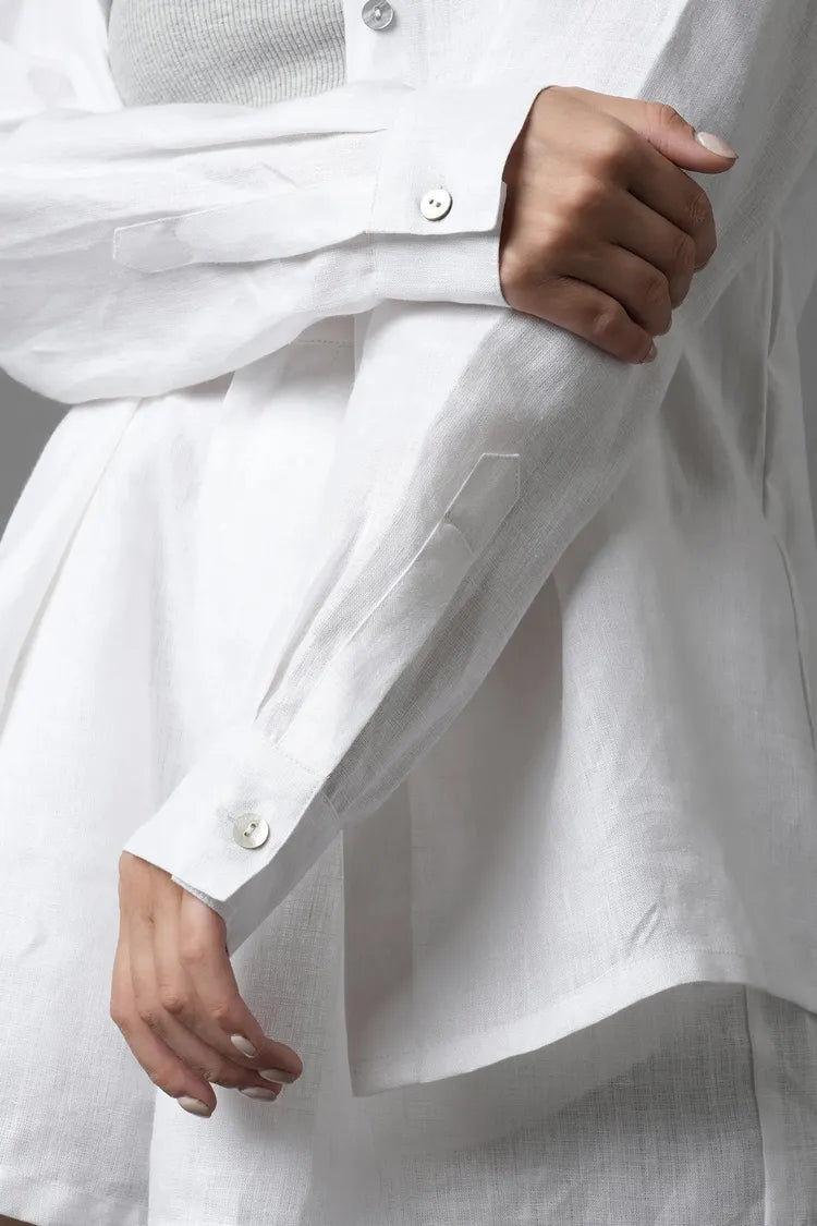White Classic Calm Full Sleeve Shirt