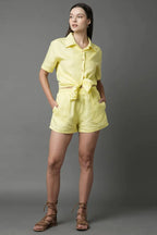 Yellow Calm Half Sleeve Shirt