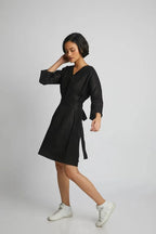 Black Tieup Dazzle Dress