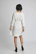 White Tieup Dazzle Dress