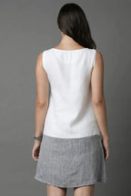 Blue A Line Dew Colorblock Dress
