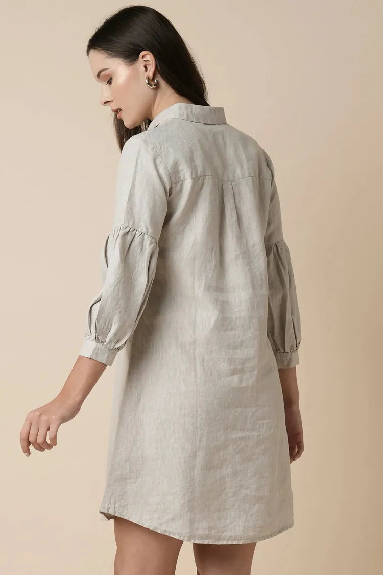 Khaki Horizon Sleeve Dress