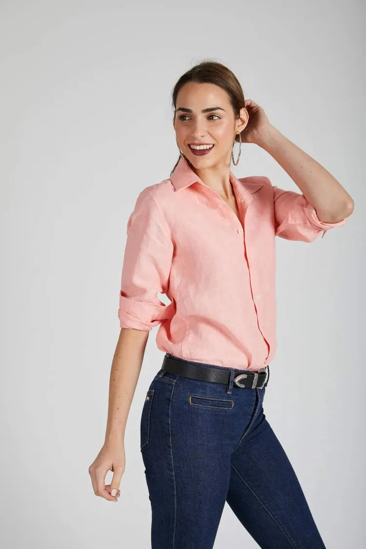Peach Slimfit Mist Full Sleeve Shirt