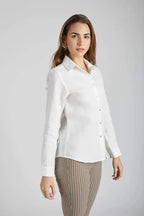 White Slimfit Mist Full Sleeve Shirt