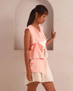 Peach Outerwear Mondrian Patch Jacket