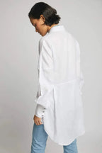 White Oversized Morningstar Balloon Sleeve Shirt