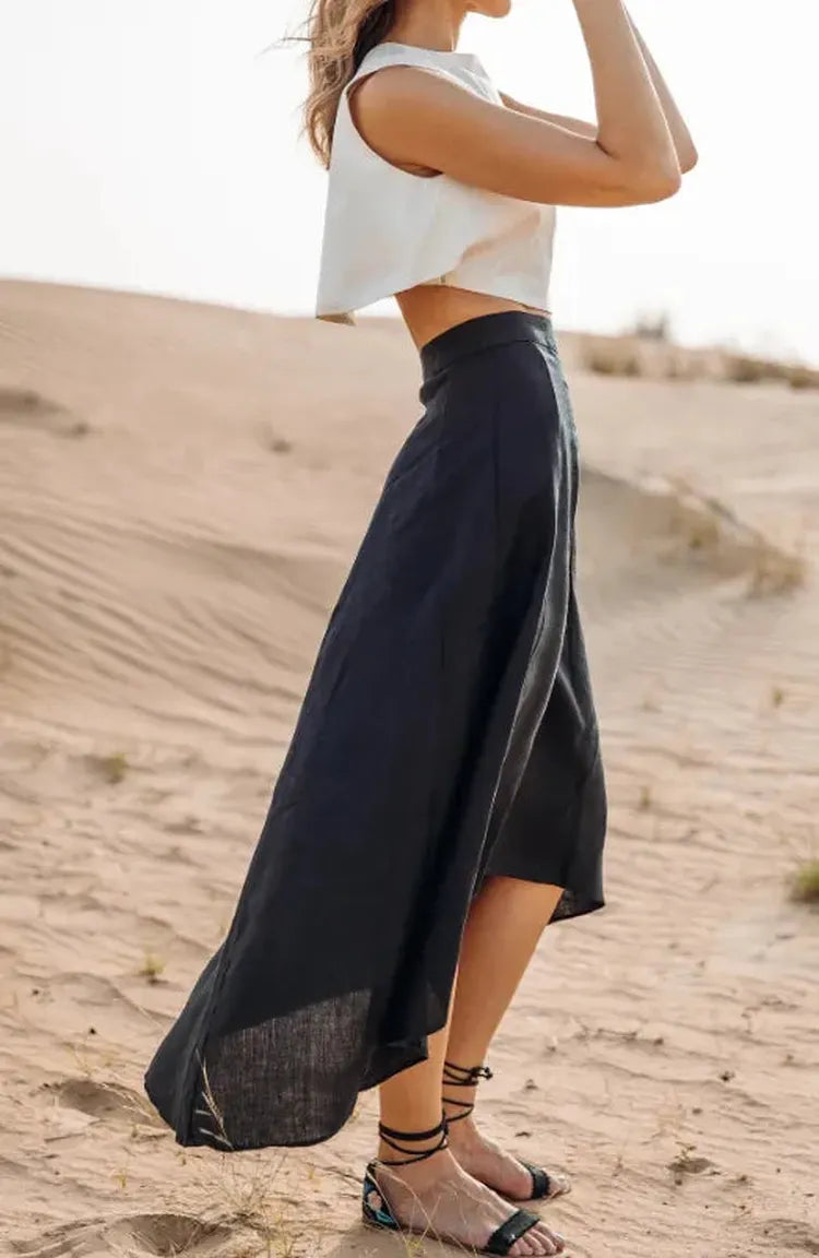 Black Sail High Low Skirt