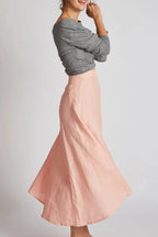 Peach Sail High Low Skirt