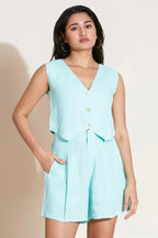Sky Blue Serene Waistcoat Top