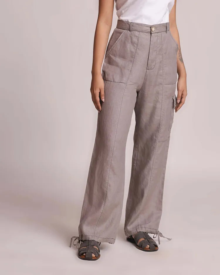 Khaki Highwaisted Sienna Cargo Pants