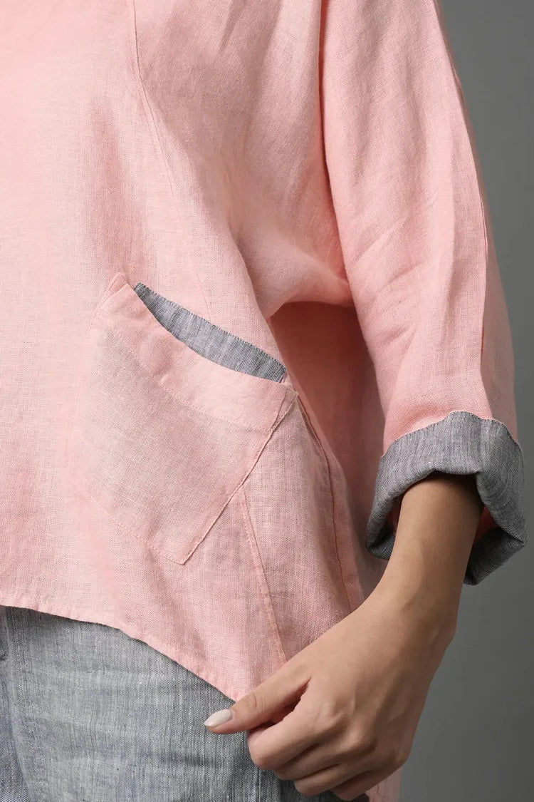 Peach Soar Kimono Sleeve Top
