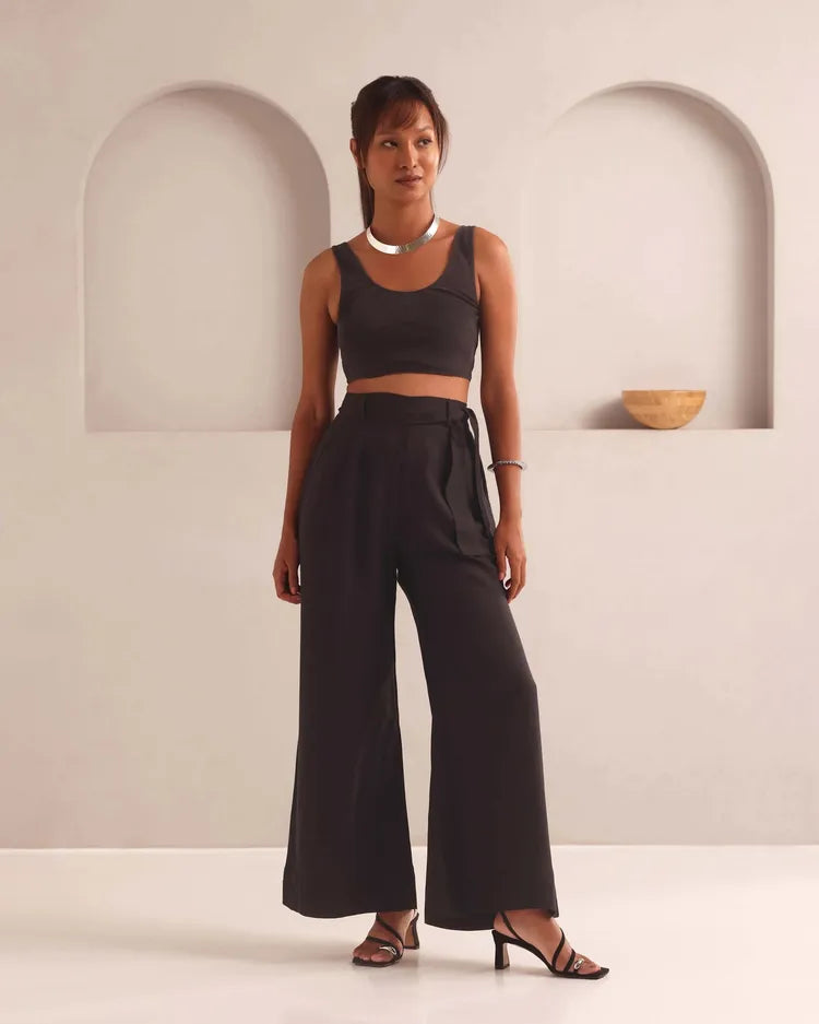 Black Tranquil Flared Pants