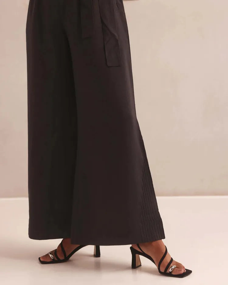 Black Tranquil Flared Pants
